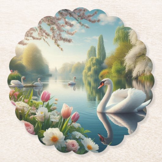 Blumenschwingenkunst Untersetzer (Vorderseite)