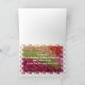 BlumenSehr farbenfroh1, ich Liebe Sie! Karte (Innenseite)