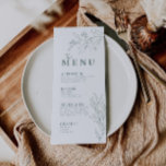 Blumenseite Green Boho Menü Menükarte<br><div class="desc">Hochzeitseinladungen zeichnen sich durch boho-Stil, Blumenkunst und natürliche Salbei-Farben aus, mit einer Mischung verschiedener Schriftart-Stile, oft in verschiedenen Größen, um einen einzigartigen, eklektischen Look zu schaffen, der die natürliche Ästhetik dieser Einladung macht. Auf hochwertigen Kartons gedruckt, werden sie Ihre Gäste sicher beeindrucken und den Ton für Ihren besonderen Tag Set...</div>