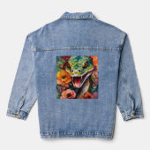 Blumenserpent Denim Jacket - Stilvoll mit Drehung Jeansjacke (Rückseite)