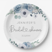 Blumenserviere Brautparty Servietten Pappteller (Vorderseite)