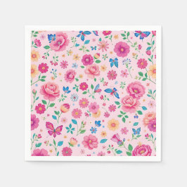 Blumenservietten Serviette