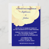 Blumensevetter Hochzeit der White Rose Blume Einladung (Vorderseite)