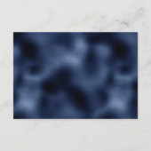 Blumensilber Geometric Navy Blue Wedding Details Begleitkarte (Rückseite)