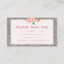 Blumensilber Glitzer Makeup Artist Schönheitssalon