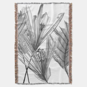 BlumenSilhouette - Grau Decke