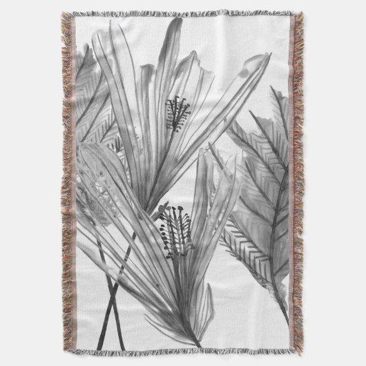 BlumenSilhouette - Grau Decke (Vorderseite Vertikal)