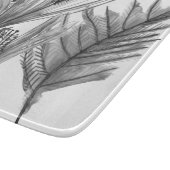 BlumenSilhouette - Grau Schneidebrett (Ecke)