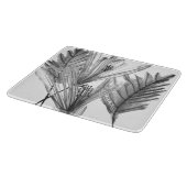 BlumenSilhouette - Grau Schneidebrett (Ecke)