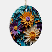 Blumensinfonie: Billiges Papier Keramik Ornament (Rechts)