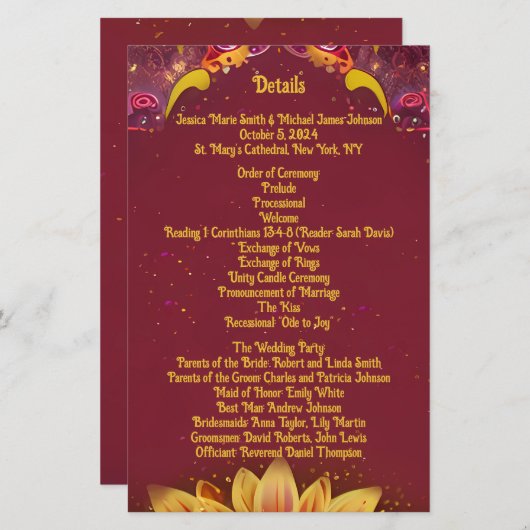 BlumenSinfonie: Hochzeitsszenario-Sammlung (Vorne/Hinten)