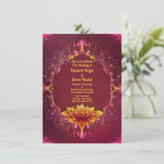 BlumenSinfonie: Hochzeitsszenario-Sammlung Einladung (Stehend Vorderseite)