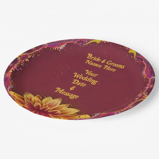 BlumenSinfonie: Hochzeitsszenario-Sammlung Pappteller (Schrägansicht)