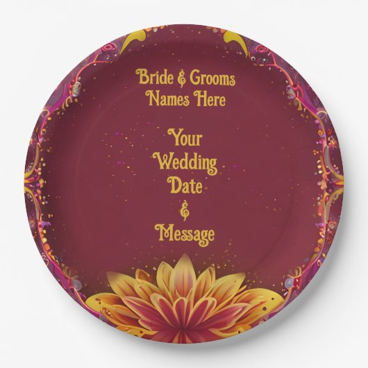 BlumenSinfonie: Hochzeitsszenario-Sammlung Pappteller (Vorderseite)