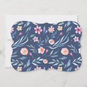 Blumensippe und Babydusche Einladung, Frühjahr Einladung (Rückseite)