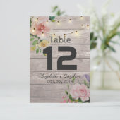 Blumensitzplatz Tischnummer/Begleitperson Einladung (Stehend Vorderseite)