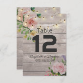 Blumensitzplatz Tischnummer/Begleitperson Einladung (Vorne/Hinten)