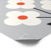 Blumenskandinavin: Nahtloses Muster Poster (Ecke)