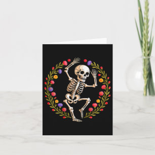 Blumenskelett Funny Goth Halloween Kostüm für W Karte