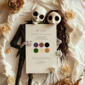 Blumenskelett | Halloween Guest Details Begleitkarte