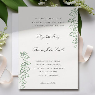 Blumenskizze Lily Valley Formal Wedding Einladung