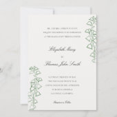 Blumenskizze Lily Valley Formal Wedding Einladung (Vorderseite)