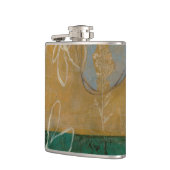 Blumenskizze mit Wildblume und Pflanze Flachmann (Links)