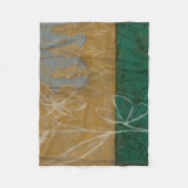 Blumenskizze mit Wildblume und Pflanze Fleecedecke (Vorderseite)