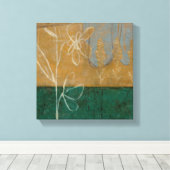 Blumenskizze mit Wildblume und Pflanze Leinwanddruck (Insitu (Holzboden))