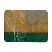 Blumenskizze mit Wildblume und Pflanze Magnet (Horizontal)