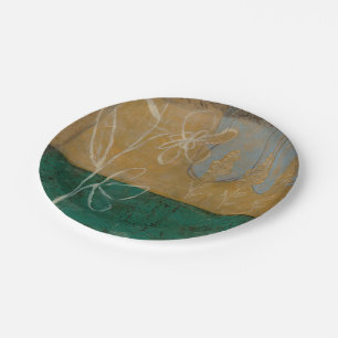 Blumenskizze mit Wildblume und Pflanze Pappteller