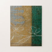 Blumenskizze mit Wildblume und Pflanze Puzzle (Vertikal)