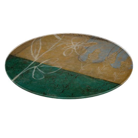 Blumenskizze mit Wildblume und Pflanze Schneidebrett (Ecke)