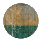 Blumenskizze mit Wildblume und Pflanze Schneidebrett (Vorderseite)