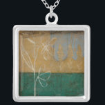 Blumenskizze mit Wildblume und Pflanze Versilberte Kette<br><div class="desc">In diesem Gemälde von Jennifer Goldberger ist viel los. Eine Blumenskizze beherbergt die Bühne im Zentrum,  kleine Bäume bilden den Hintergrund. Fans von Eugene Delacroix und Edward Hopper können gewollt,  dieses Stück zu kaufen!</div>