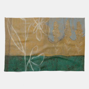 Blumenskizze mit Wildblume und Pflanzen Küchentuch