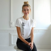 Blumenskizze Modernes Grad Drehbuch Personalisiert Tri-Blend Shirt