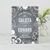 Blumenskizze Save the Date - Halbpension (Stehend Vorderseite)