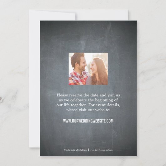 Blumenskizze Save the Date - Halbpension (Rückseite)