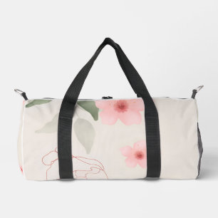 Blumenskizze Wasserdichter Reisetasche Duffle Bag