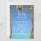 Blumensommer Beach Hochzeitsportal Brautparty Einladung (Vorderseite)