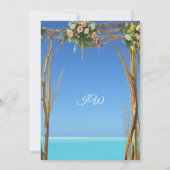 Blumensommer Beach Hochzeitsportal Brautparty Einladung (Rückseite)