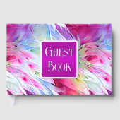 Blumensommer Blume elegant whimsistisch abstrakt Gästebuch (Vorderseite)