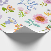 Blumensommer botanischer Hintergrund Geschenkpapier (Ecke)