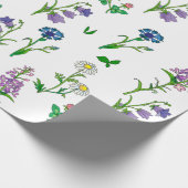 Blumensommer botanischer Hintergrund Geschenkpapier (Ecke)
