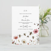 Blumensommer Einladung (Stehend Vorderseite)