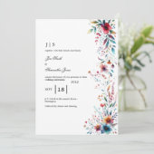 Blumensommer Einladung (Stehend Vorderseite)