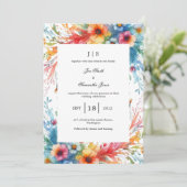 Blumensommer Einladung (Stehend Vorderseite)