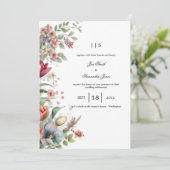 Blumensommer Einladung (Stehend Vorderseite)