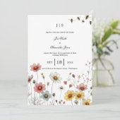 Blumensommer Einladung (Stehend Vorderseite)